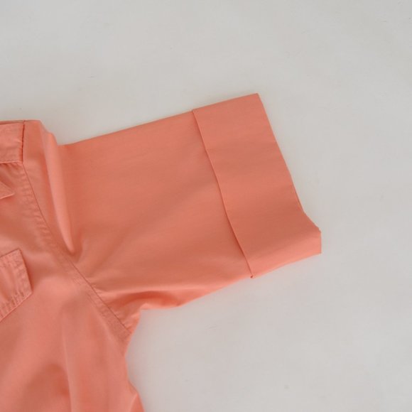 Coral Short Sleeve Jumper Pantsuit 70s Bell Bottoms Leisure Suit - Picture 10 of 16